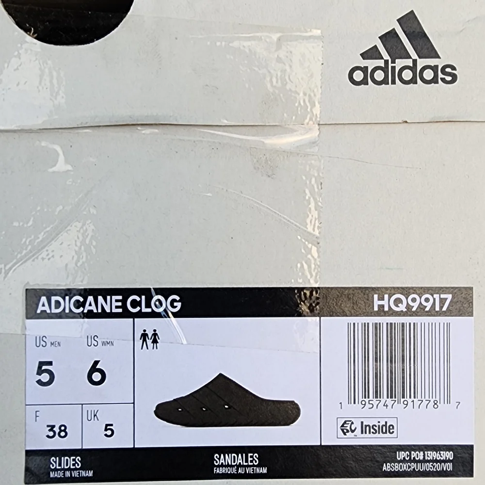 Adidas Adicane Clog Green Slip Ons Men  5‎ Women 6